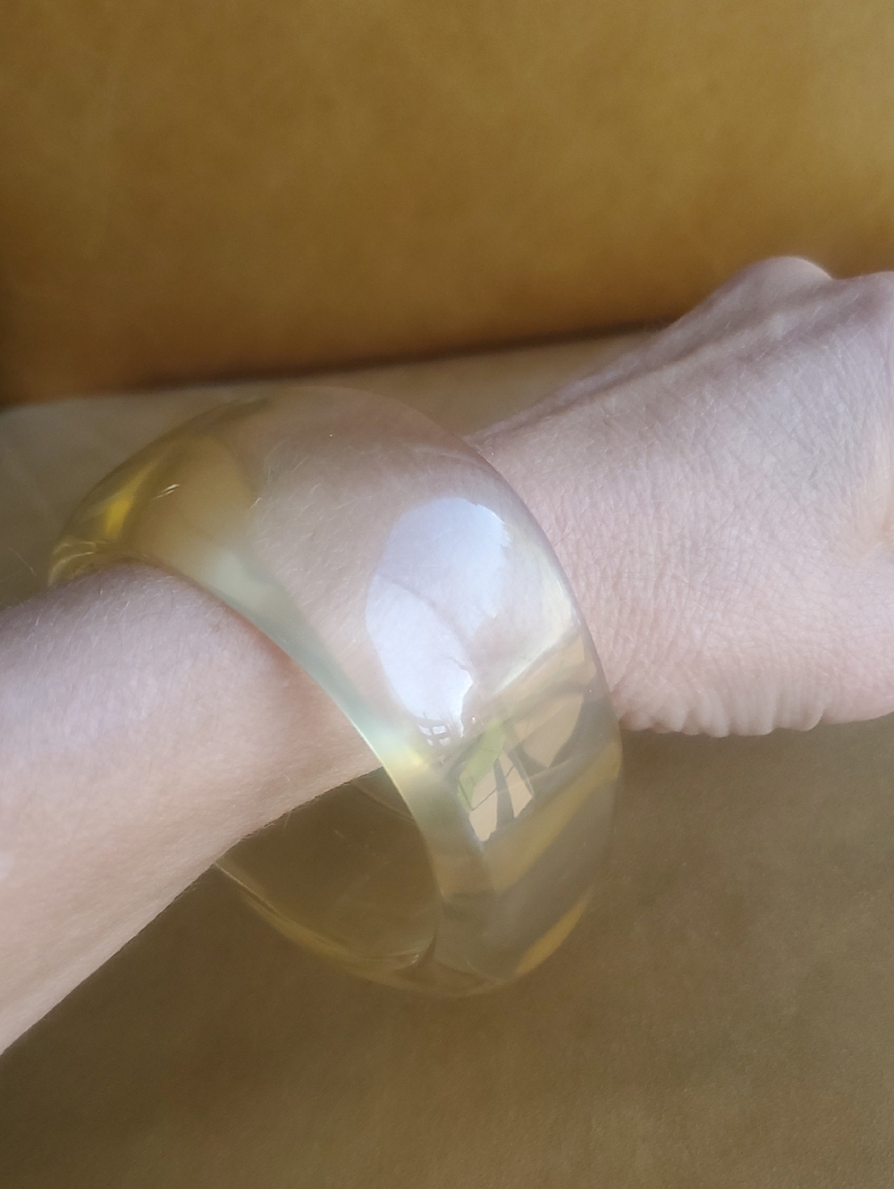 Vintage Lucite Bangle Bracelet Unique Shape